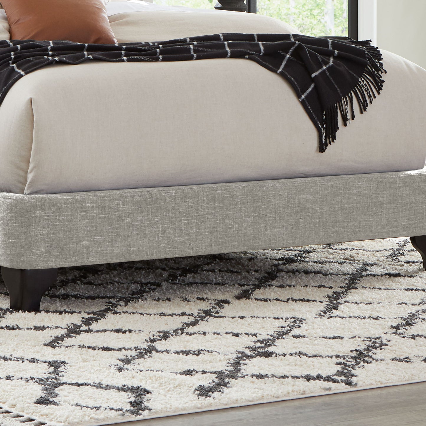 Jacob - Queen Footboard And Rails - Luxe Light Gray