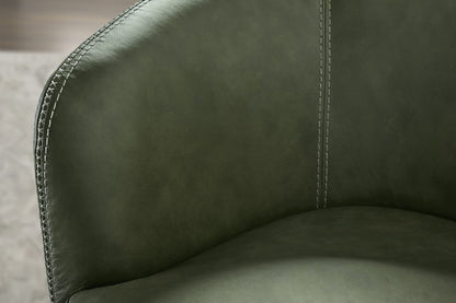 Barolo - 100% Italian Leather Swivel Club Chair (Set of 2)
