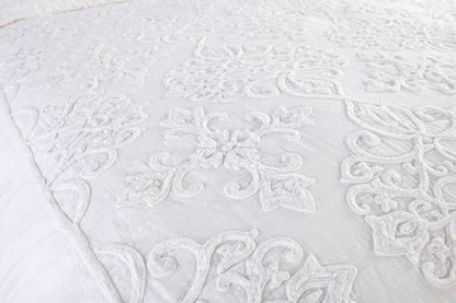 Reagan - Duvet King Collection - Ivory/White