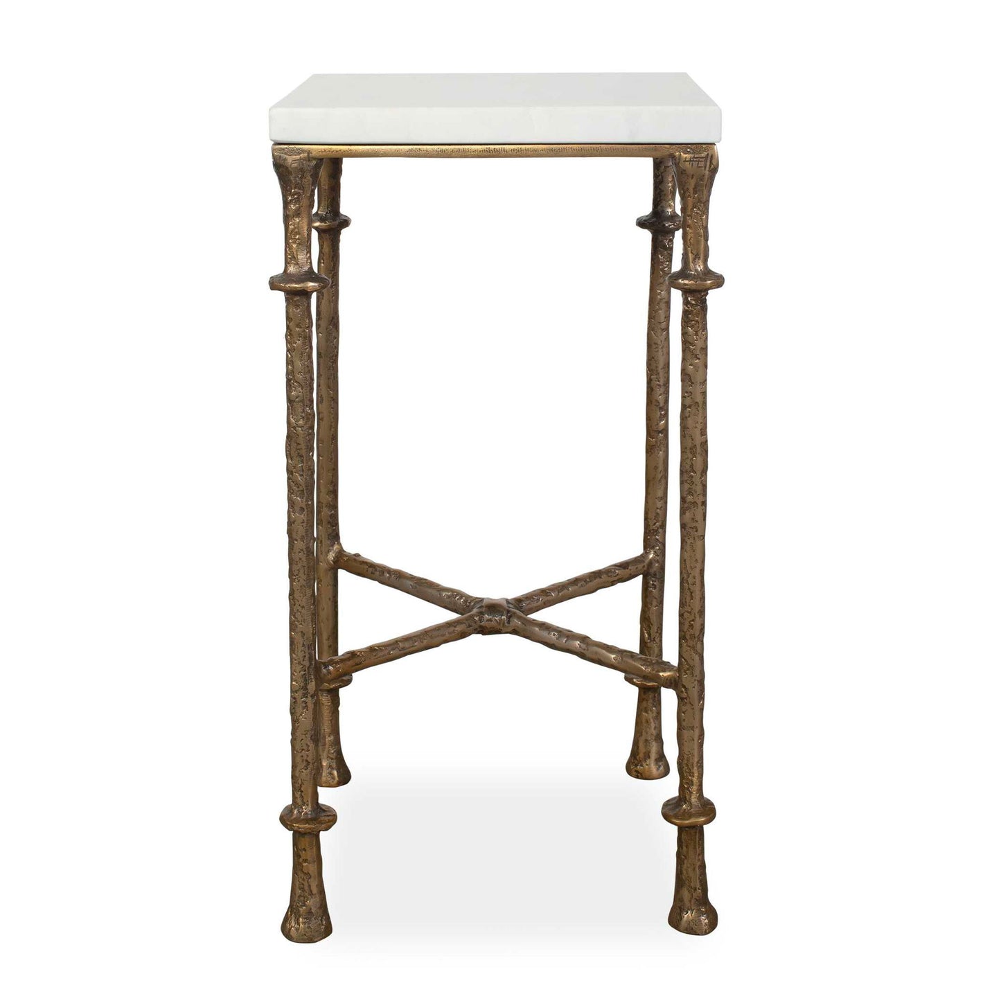 Penelope - Marble Accent Table - Brass / White