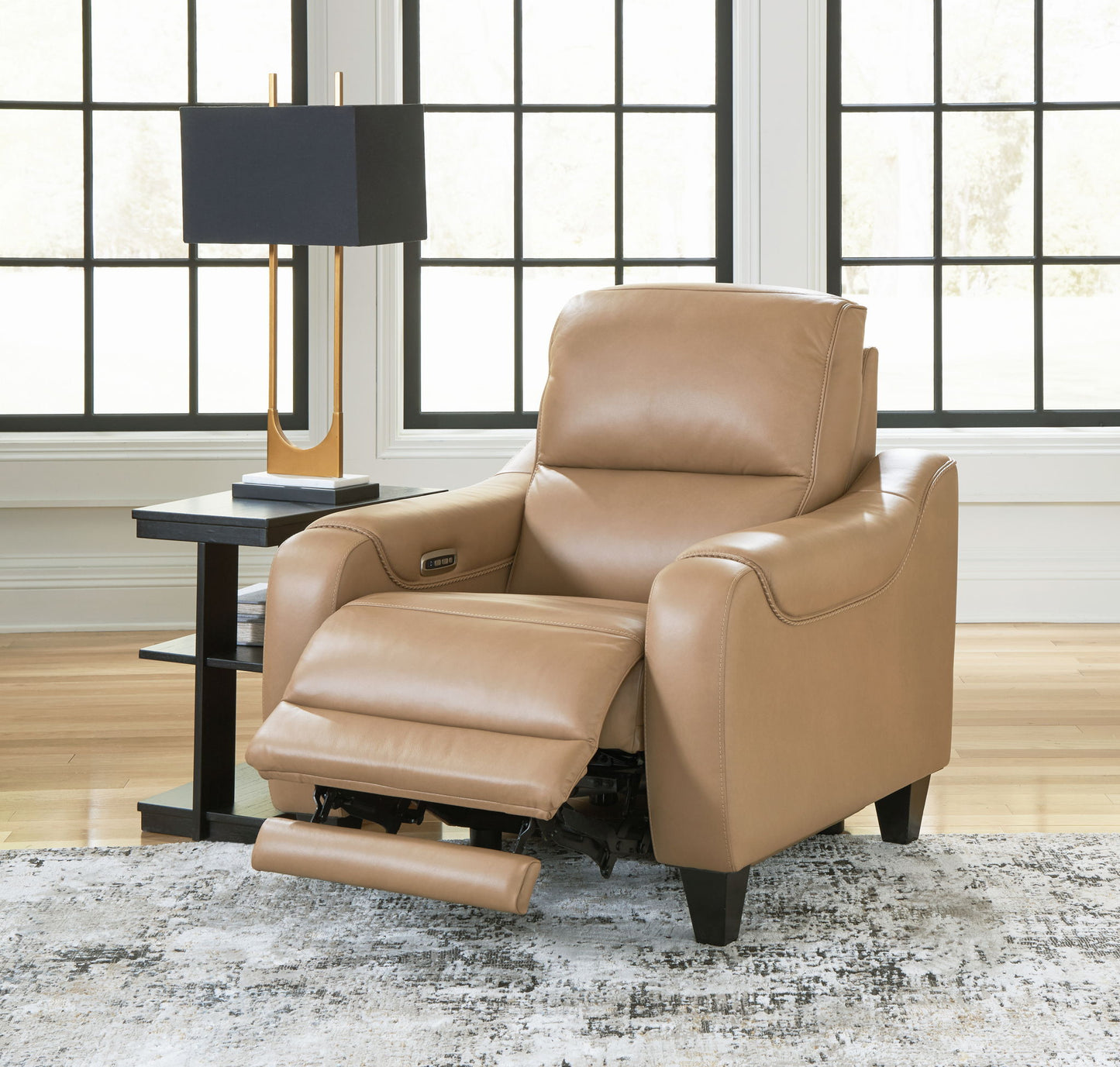 Mosswell - Power Recliner With Adj Headrest - Toffee