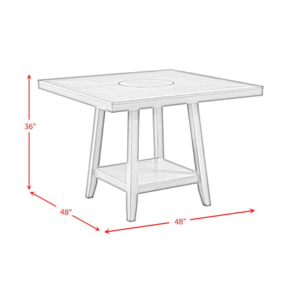 Seneca - Square Counter Table With Lazy Susan