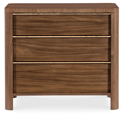 Eleana - Three Drawer Nightstand - Medium Wood