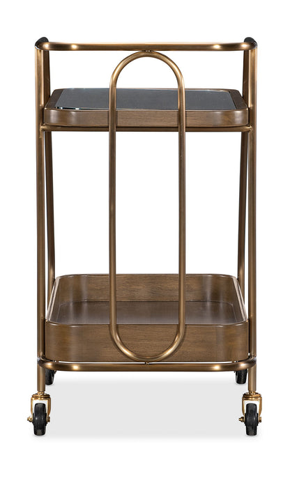 Commerce And Market - Walnut Wine and Bar Cart - Light Caramel