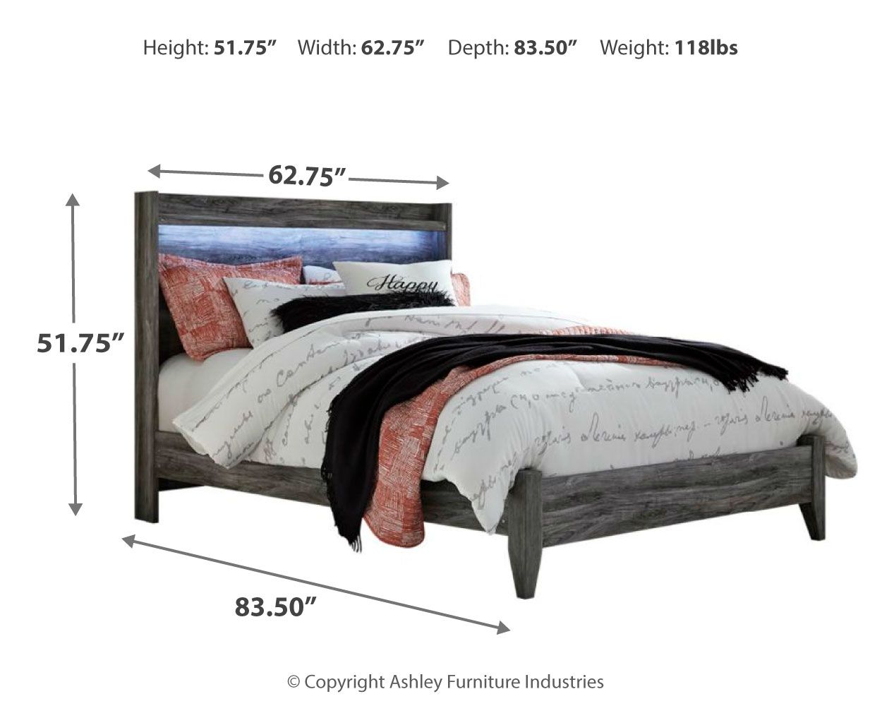 Baystorm - Panel Bedroom Set - Gray