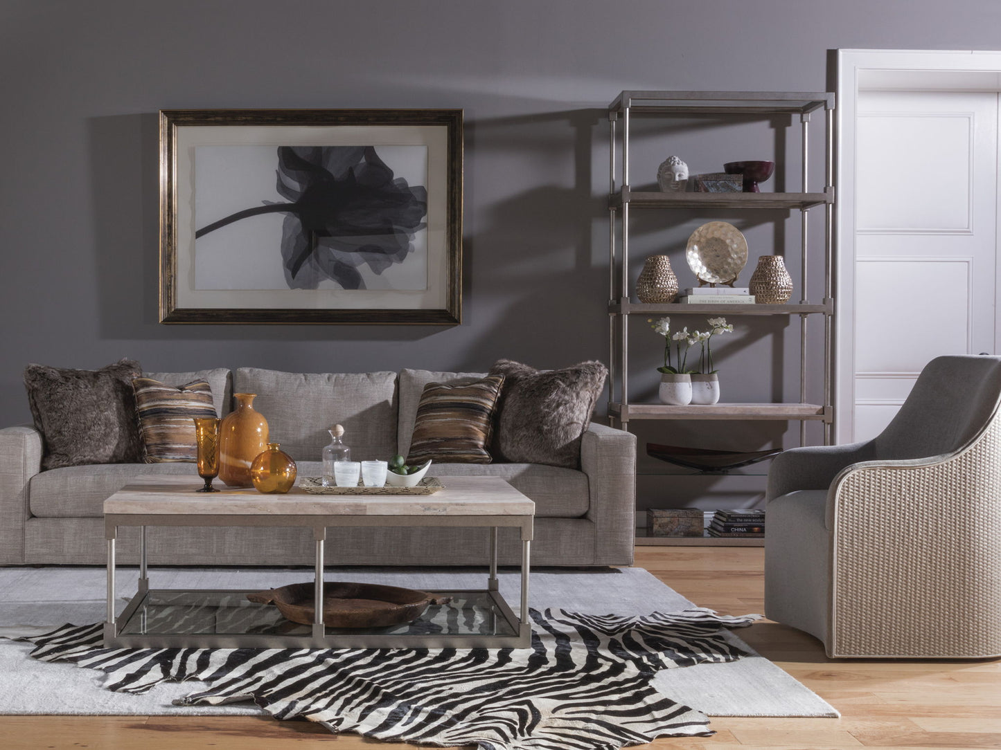 Signature Designs - Topa Etagere - Dark Gray