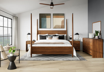 Elsie - King Poster Headboard and Footboard - Dark Brown
