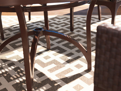 Abaco - Round Dining Table - Dark Brown
