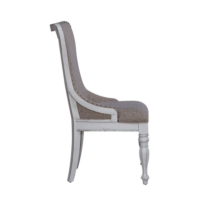 Magnolia Manor - Upholstered Wing Back Side Chair - Antique White