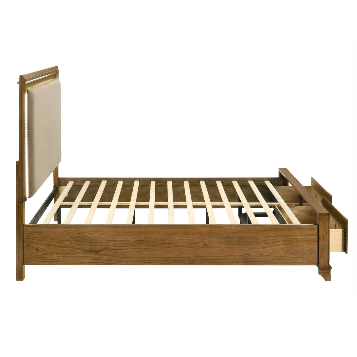 Talcott - Eastern King / Western King Storage Footboard Frame And Roll Out - Honey