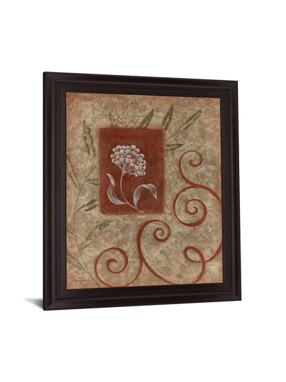 Terra Scrolls - 28" x 34" Framed Wall Art - Beige