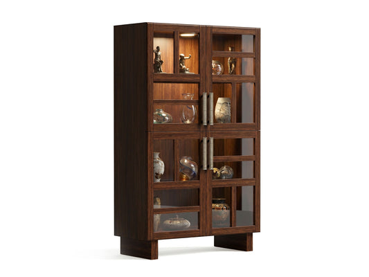 Reena - Display Cabinet - Rich Brown