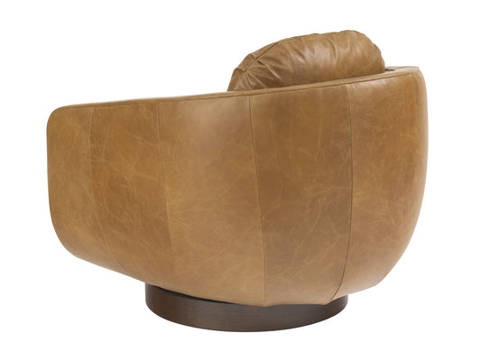 Copacabana - Carreta Leather Swivel Chair - Light Brown