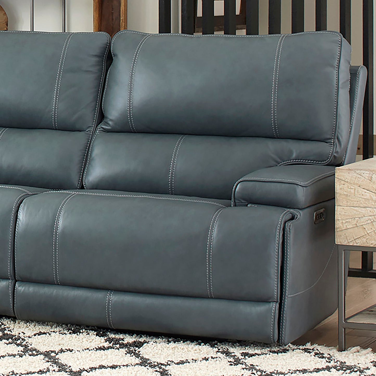 Whitman - Powered By Freemotion Cordless Power Right Arm Facing Recliner - Verona Azure