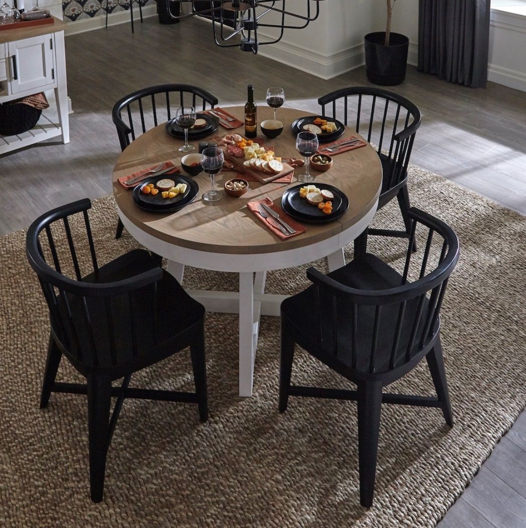 Americana Modern Dining - Dining Barrel Chair (Set of 2) - Black