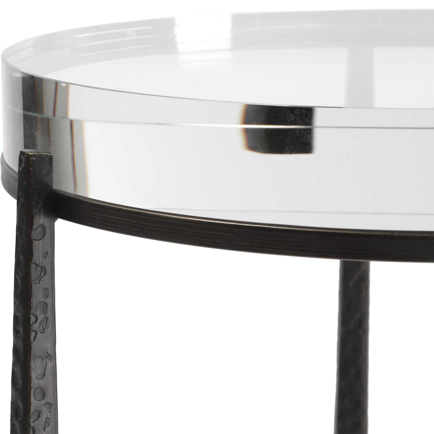 Midas - Round Accent Table - Dark Bronze