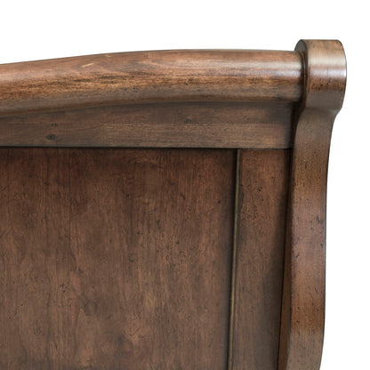 Rustic Traditions - King Sleigh Footboard - Rustic Cherry