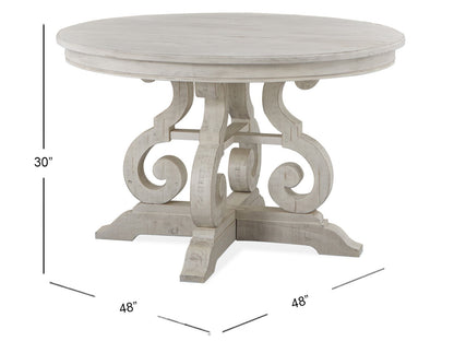 Bronwyn - 48" Round Dining Table - Alabaster