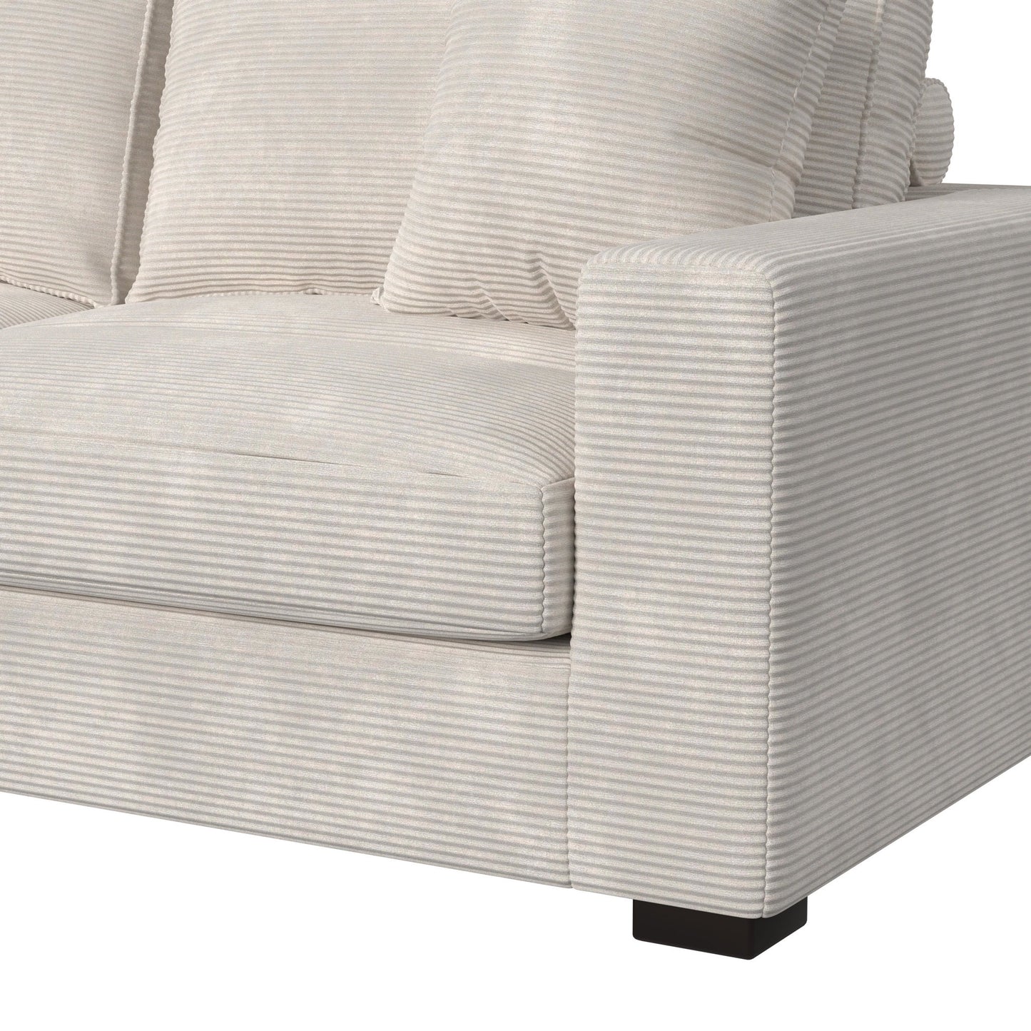 Arizona - Modular LHF Fabric Chaise With 1 Pillow 20" - Steno Beige