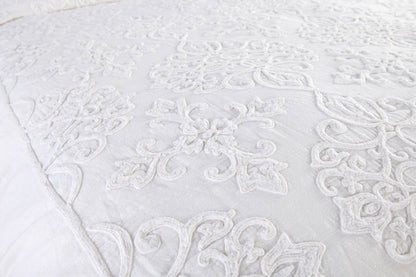Reagan - Duvet King Collection - Ivory/White
