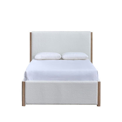 Anika - 6/6-5/0 King/Queen Upholstered Side Rails - White / Natural