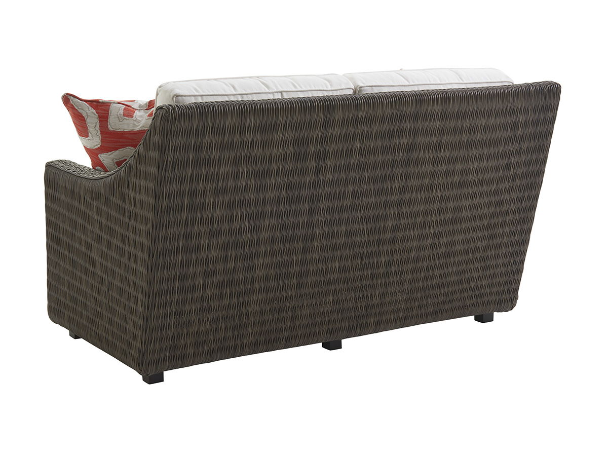 Cypress Point Ocean Terrace - Loveseat - Dark Gray / White