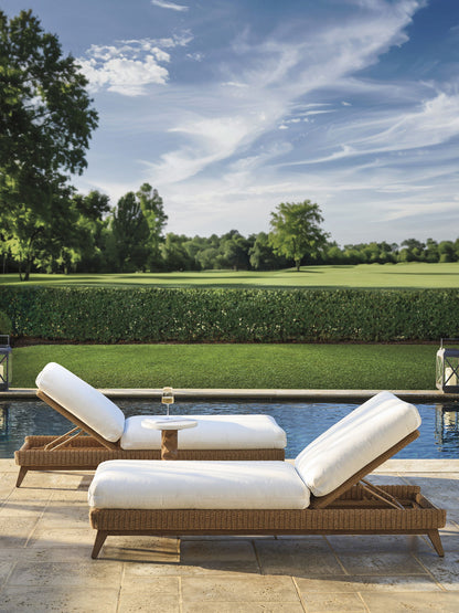 Isle Of Palms - Chaise Lounge - Dark Brown / White