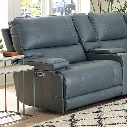 Whitman - Powered By Freemotion Power Cordless Left Arm Facing Recliner - Verona Azure