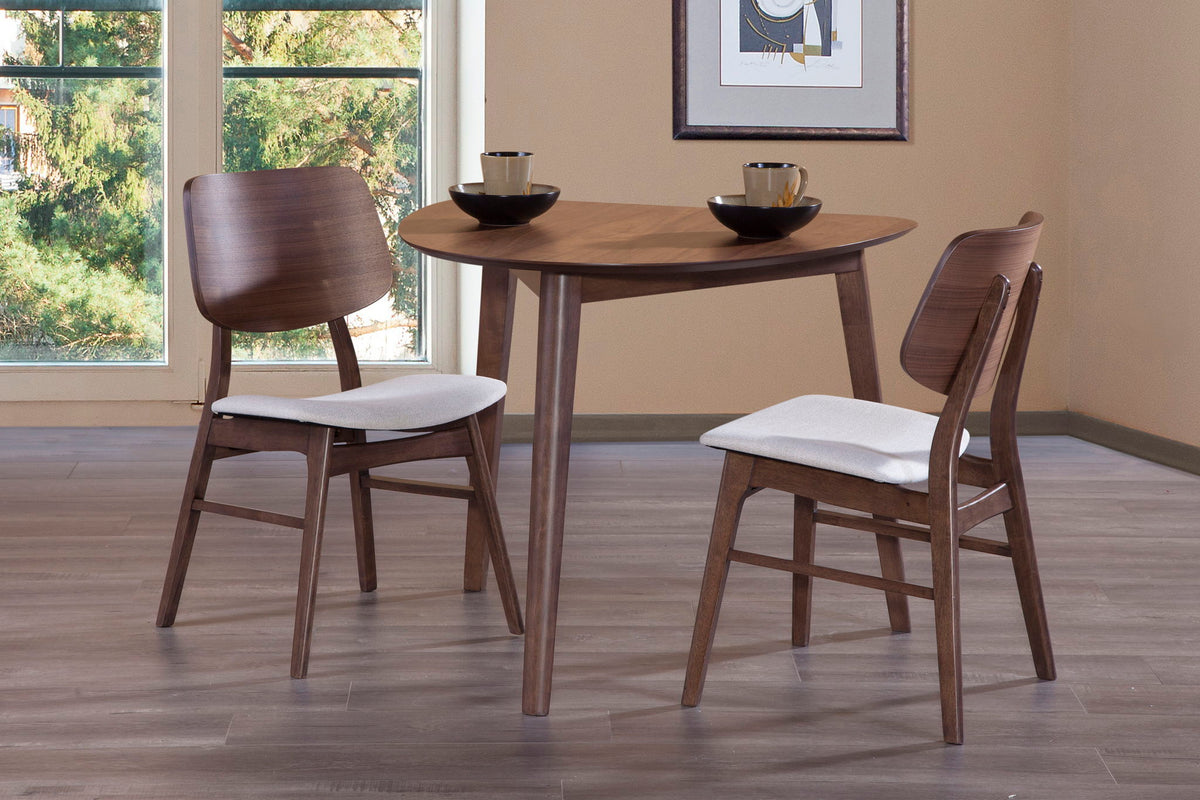 Oscar - Dining Table Base For Glass Top Table - Walnut