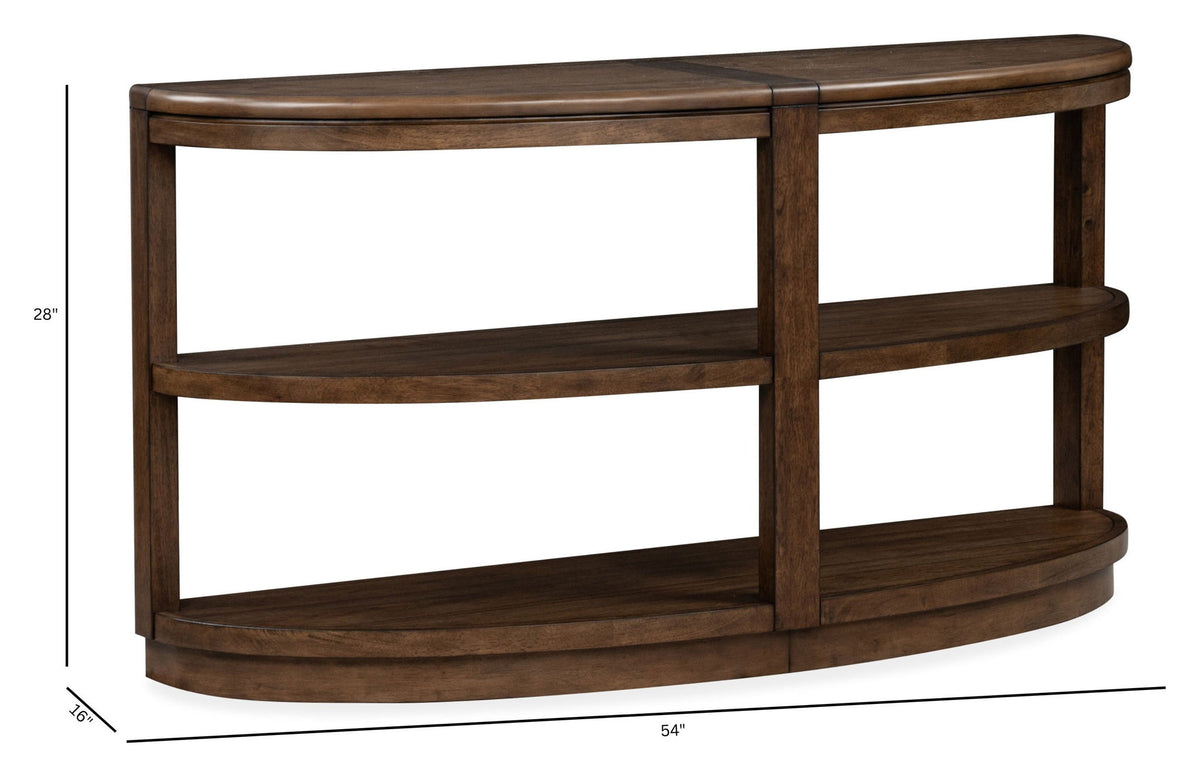 Connolly - Demilune Sofa Table - Brown