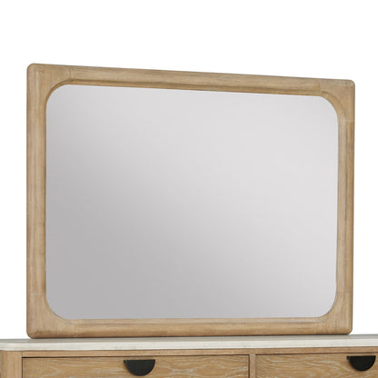 Escape - Bedroom Bedroom Mirror - Glazed Natural Oak