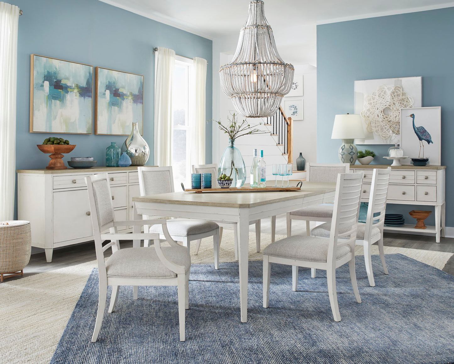 Echo Isles - Upholstered Arm Chair (Set of 2) - Sea Pearl And Driftwood