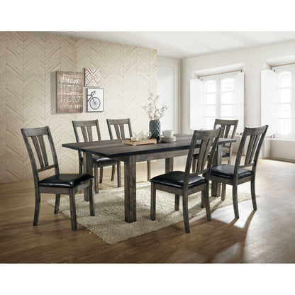 Nathan - Fan Back Chair With PU Seat (Set of 2) - Gray Oak