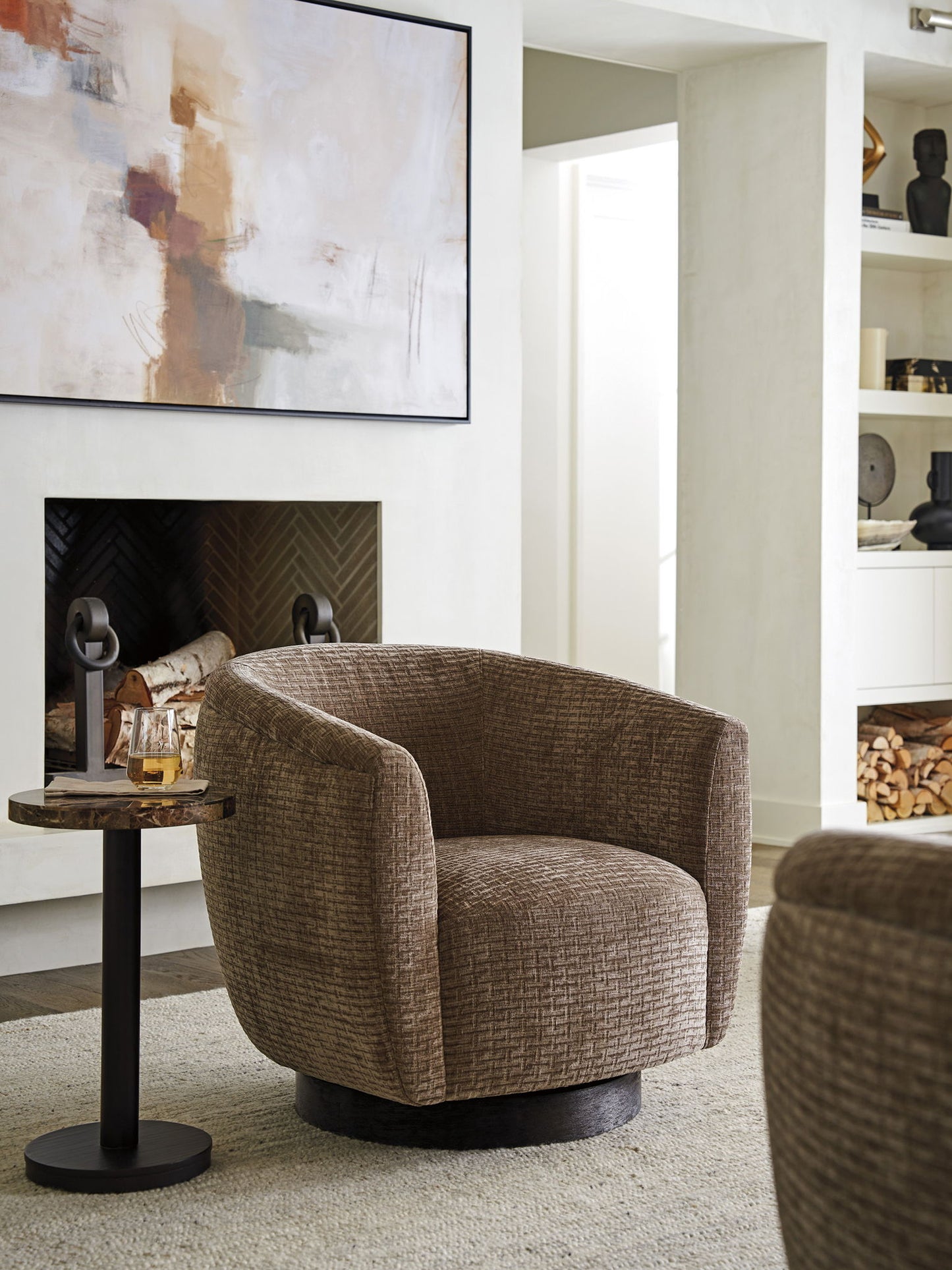 Zanzibar - Kampala Round Accent Table - Dark Brown