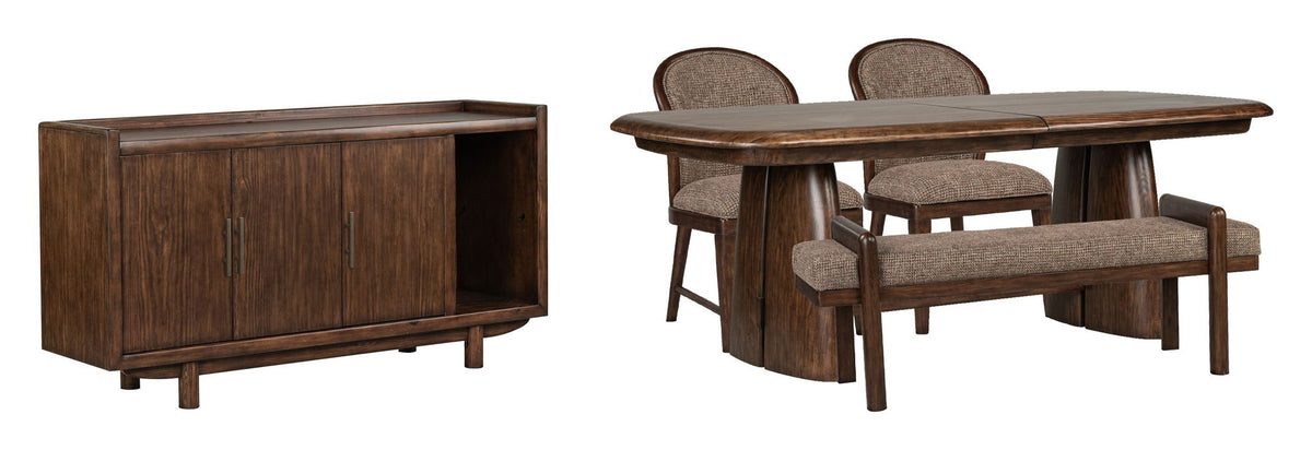 Belville - Extendable Trestle Dining Table Set