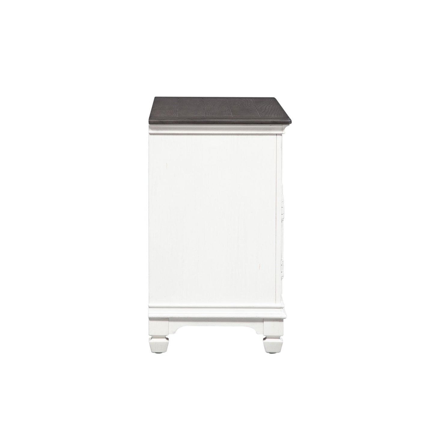 Allyson Park - 46" TV Console - Wirebrushed White / Charcoal