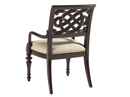 Royal Kahala - Molokai Arm Chair - Dark Brown / Beige