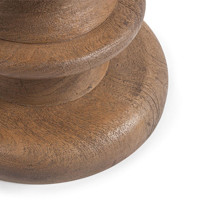 Alisa - Round Accent Table - Sable Stone