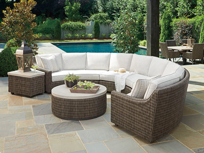 Cypress Point Ocean Terrace - Curved Sectional LAF Sofa - Dark Gray / Gray