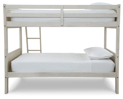 Robbinsdale - Twin/Twin Bunk Bed w/Ladder - Antique White