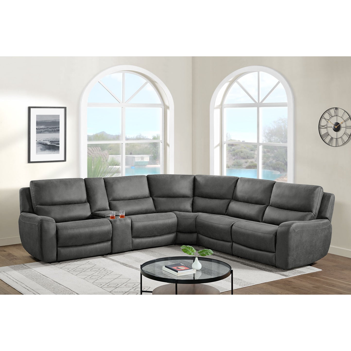 Saber - Modular Armless Chair - Texas Granite