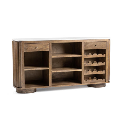 Novara - Bar Cabinet - Molten Walnut