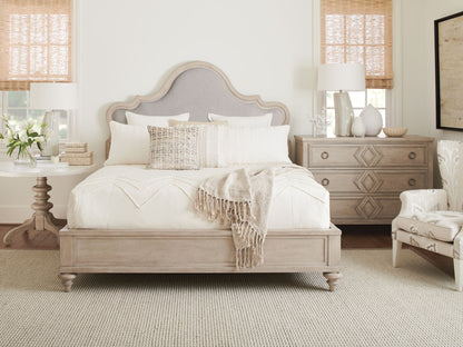 Malibu - Zuma Custom Upholstered Headboard 6/6 King - Light Brown / Gray