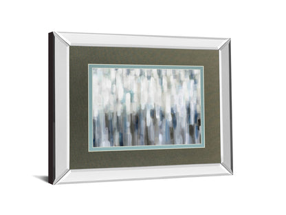 Silver Rain By Karen Lorena Parker - Mirror Framed Print Wall Art - Dark Gray