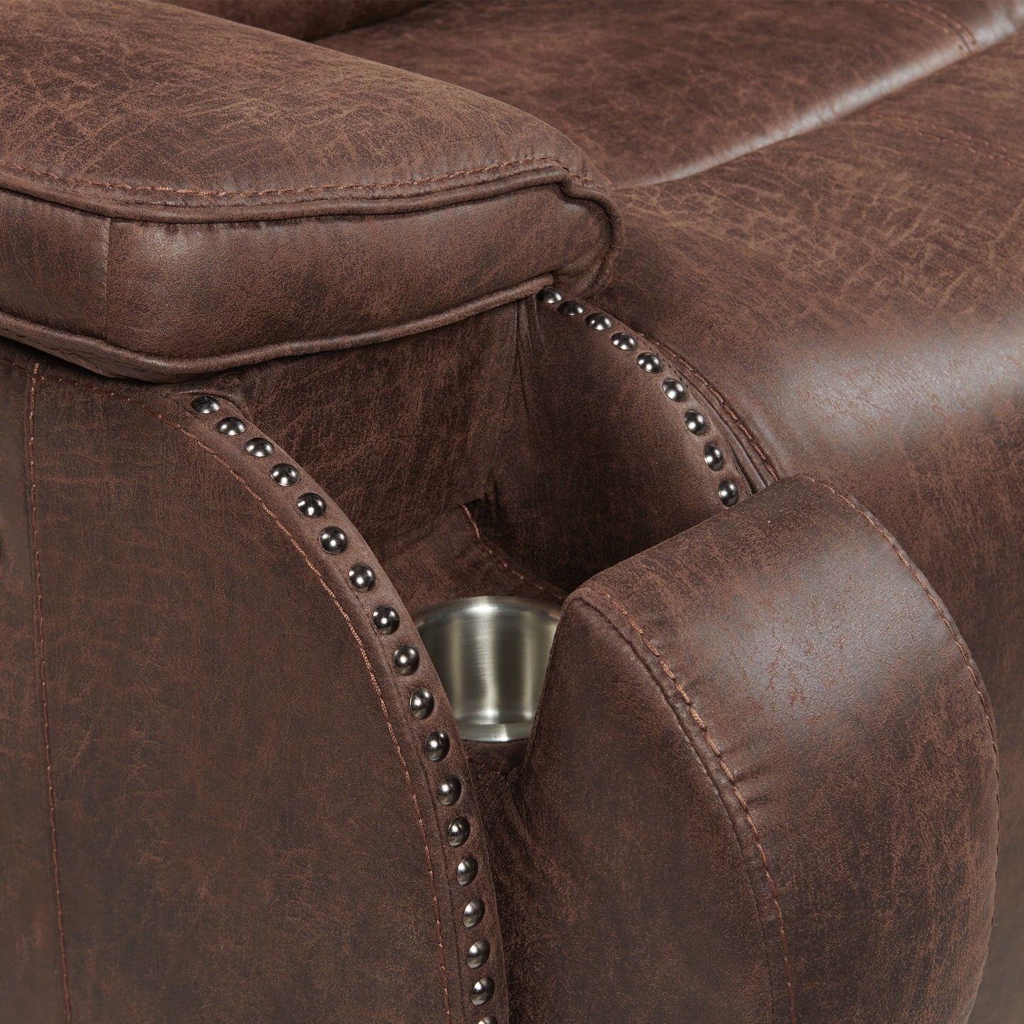 Atlantis - Power Motion Recliner With Power Head Recliner - Heritage Brown