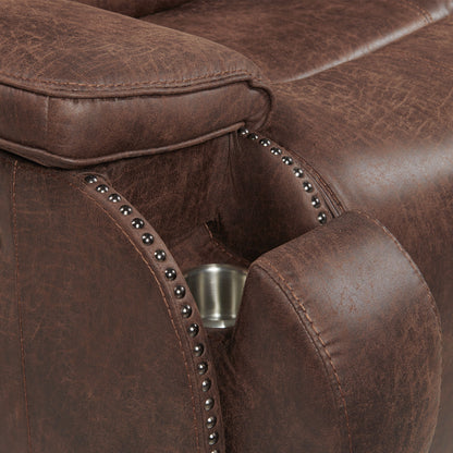 Atlantis - Power Motion Recliner With Power Head Recliner - Heritage Brown
