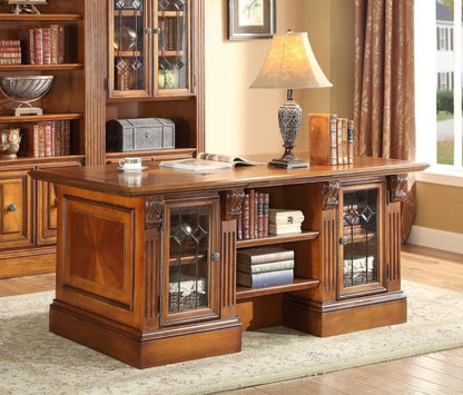 Huntington - Executive Left Desk Pedestal - Antique Vintage Pecan