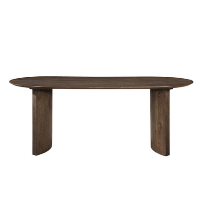 Kody - 79" Oval Dining Table Top - Dark Walnut