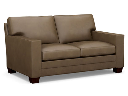 Couture Leather - Braxton Leather Loveseat - Dark Brown