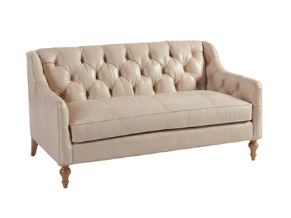 Barclay Butera Upholstery - Hyland Park Leather Settee - Beige